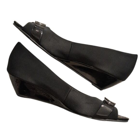 Alfani Carter Step N Flex Wedge Sandals Size 10 EUC Comfort Buckle - Picture 4 of 6